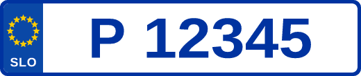 Policija — primer slovenske registrske tablice